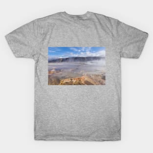 Steaming Colorful Landscape in Yellowstone T-Shirt